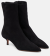 AQUAZZURA MONTMARTRE 50 SUEDE ANKLE BOOTS