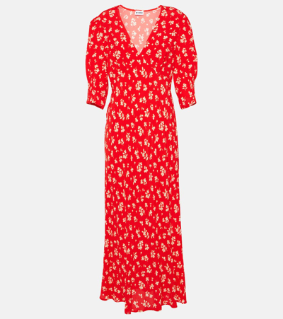 Rixo London Women's Zadie Floral V-neck Dress In Easy Floral Red