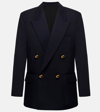 Bottega Veneta Oversized Wool Blazer In Blue