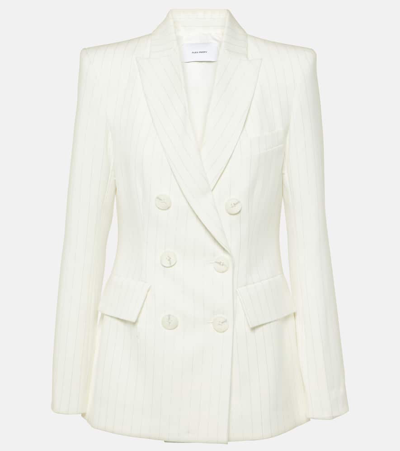 Alex Perry Prinstripe Lurex Blazer In Black