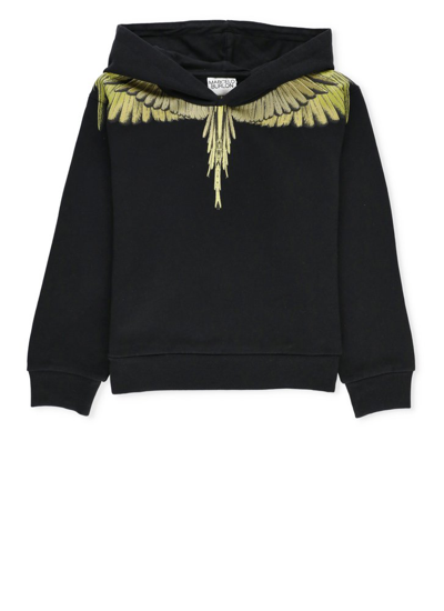 Marcelo Burlon County Of Milan Kids' Icon Wings Graphic-print Hoodie In Black