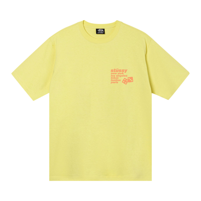 Pre-owned Stussy Silhouette Tee 'yellow'