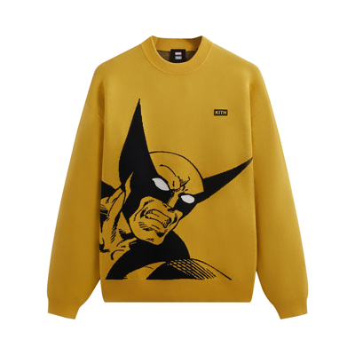 Pre-owned Kith For X-men Wolverine Crewneck 'power' In Yellow