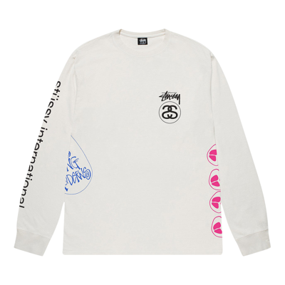 Pre-owned Stussy Test Strike Pigment Dyed Long-sleeve Tee 'natural' In Cream