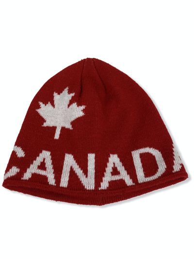 Pre-owned Canada X Hat Vintage Canada Big Logo Red Winter Warm Hat M