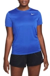 Nike Dri-fit Crewneck T-shirt In Blue