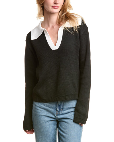 Alexia Admor Evander Retro Collar Oversized Sweater In Black