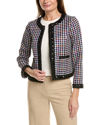 Carolina Herrera Jacke Aus Tweed Aus Einer Baumwollmischung Mit Kristallverzierung