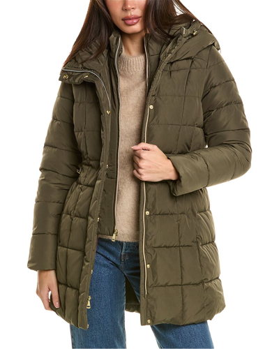 Cole Haan Signature Quilted Down Coat In Green