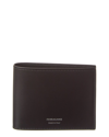 Ferragamo Bi-fold Wallet With Embossed Logo In Smooth Leather Man In Black