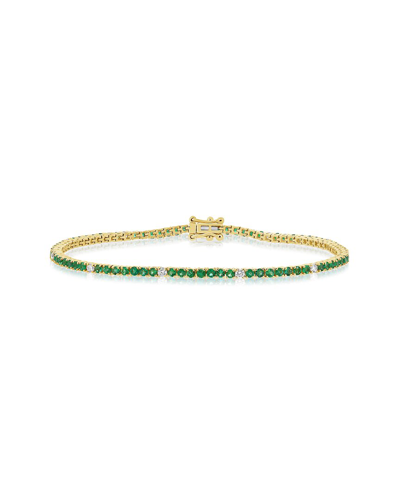 Sabrina Designs 14k 2.91 Ct. Tw. Diamond & Emerald Bracelet