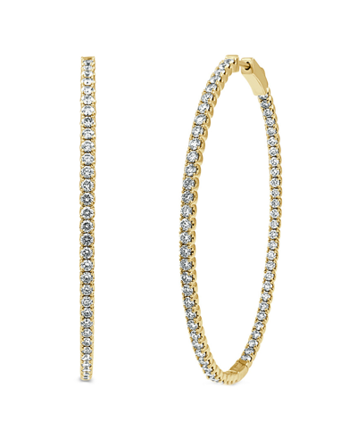 Sabrina Designs 14k 4.09 Ct. Tw. Diamond Inside Out Hoops In Gold