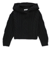 MSGM MSGM KIDS CABLE KNIT HOODED JUMPER