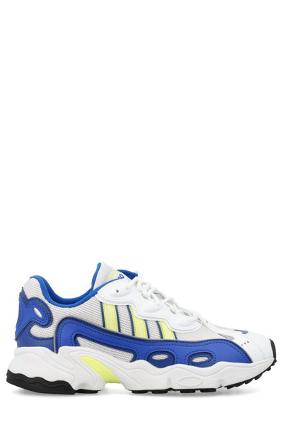 Adidas Originals Womens  Ozweego In White/pulse Yellow/team Royal Blue