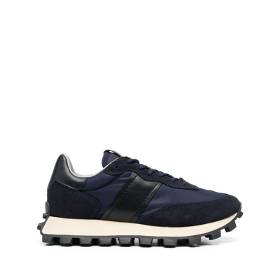 Tod's Low-top Panelled Trainers In Blue
