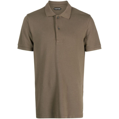 Tom Ford Polo Shirt In Brown