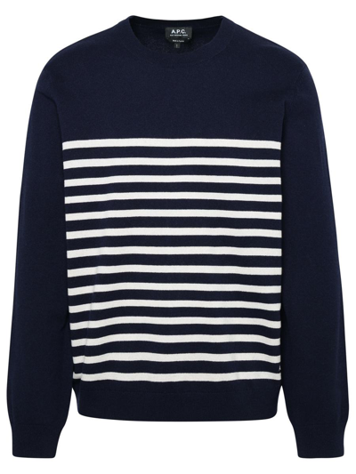 APC A.P.C. MATTHEW STRIPE CASHMERE BLEND SWEATER