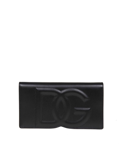 Dolce & Gabbana Phone Bag In Black Leather