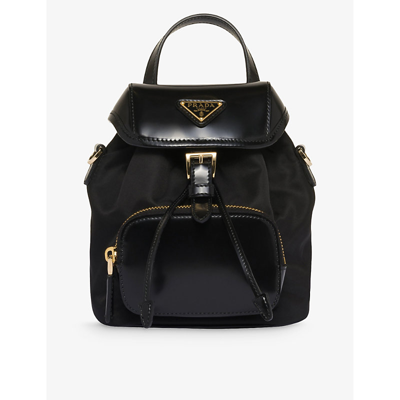 Prada Small Re-nylon Backpack In Black