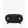 Prada Mens Black Re-nylon Leather And Recycled-nylon Shoulder Bag In Black
