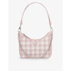 Prada Pink Re-edition 2005 Mini Crochet Shoulder Bag In Pink