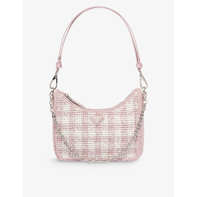 Prada Pink Re-edition 2005 Mini Crochet Shoulder Bag