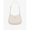 Prada Womens Neutral Cleo Patent-leather Shoulder Bag