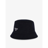 Prada Fischerhut Aus Lammfell In Blue