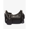 Prada Womens Black Re-edition 2005 Leather Shoulder Bag