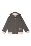 BURBERRY BURBERRY KIDS LOGO EMBROIDERED ZIPPED HOODIE