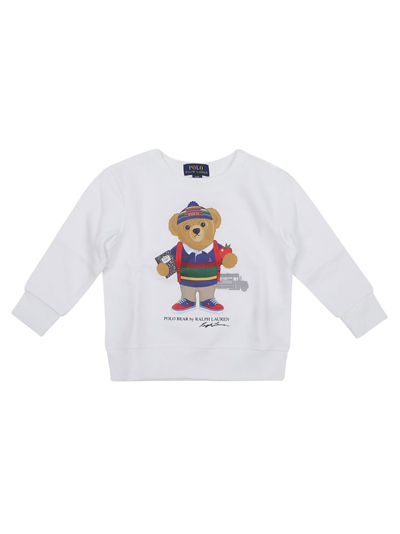 Ralph Lauren Kids' Polo Bear-print Sweatshirt In White