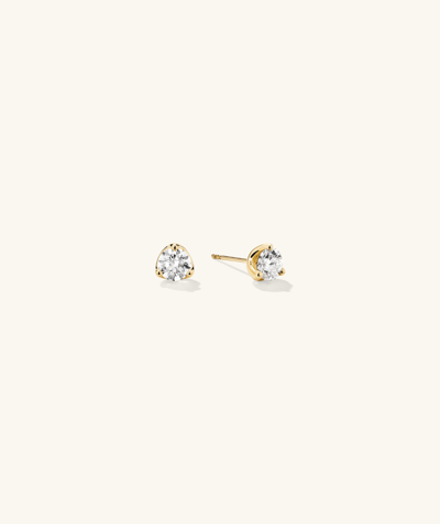 Mejuri Lab Grown Diamond Round Studs 1 Tcw In Yellow