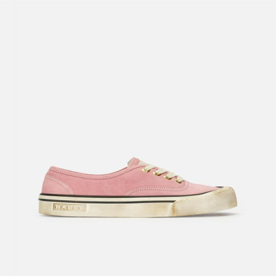Bally Striped-edge Lace-up Sneakers In Pink