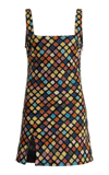 Staud Le Sable Beaded Palm Mini Dress In Multi