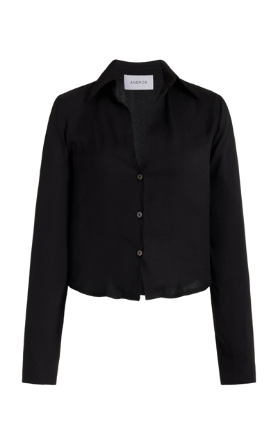 Anemos Matte-crepe Shirt In Black