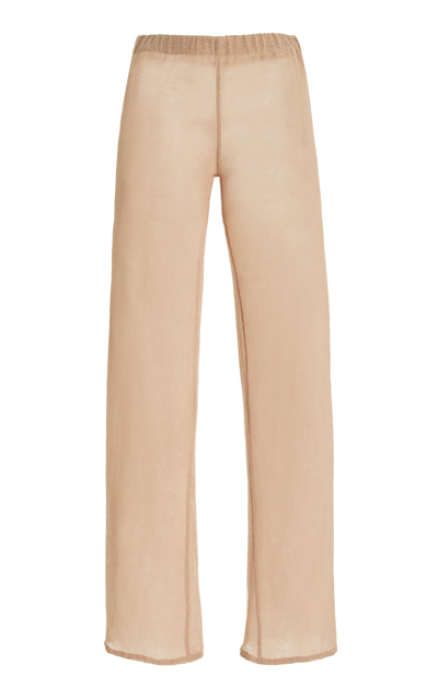 Ludovic De Saint Sernin Mermaid Cotton-blend Pants In Neutral