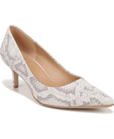 Naturalizer Everly Pumps In White Snake Embossed Leather