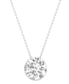 Macy's Diamond Solitaire 18 Pendant Necklace 1 2 1 Ct. T.w. Collection In 14k White Gold In White Gold