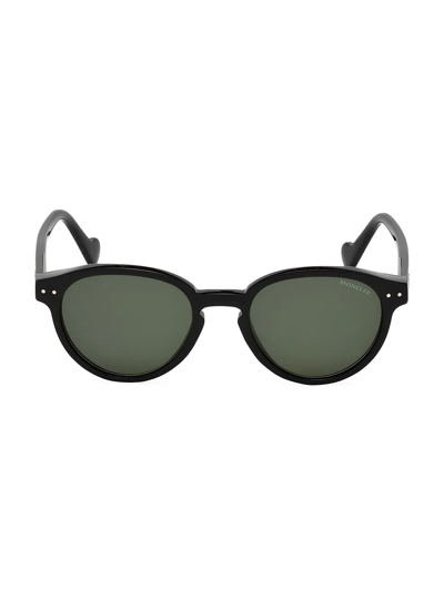 Pre-owned Moncler Authentic Unisex  Black Green Sunglasses Ml0012 50mm