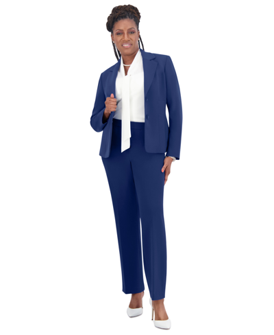 Kasper Notched-collar Two-button Blazer, Women's & Plus Size In Royal Blue