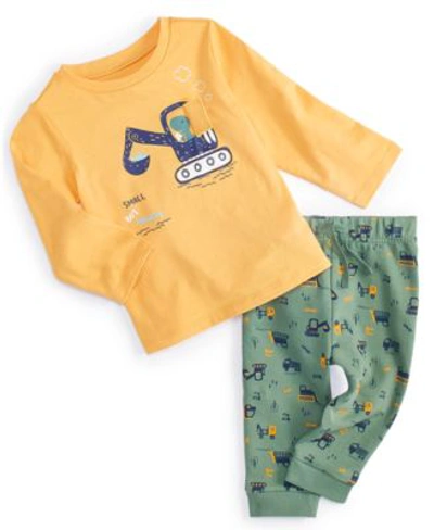 First Impressions Baby Boys Trucks Mix Match Outfit Created For Macys In Soft Mango