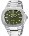 GV2 BY GEVRIL MEN'S POTENTE SILVER-TONE STAINLESS STEEL WATCH 40MM