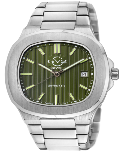 Gv2 By Gevril Men's Potente Silver-tone Stainless Steel Watch 40mm