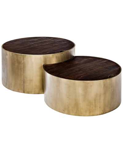 Mercana Eclipse Set Of 2 Coffee Table In Gold