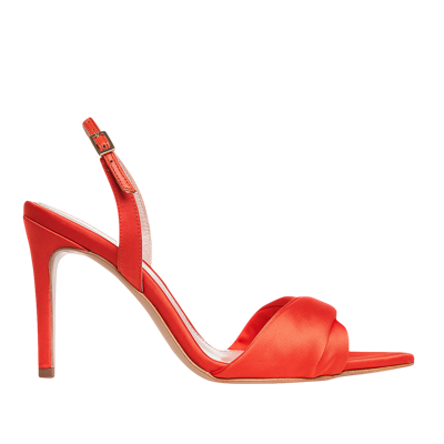 Ginissima Chloe Orange Satin Sandals