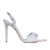 Ginissima 110mm Slingback Sandals In Silver