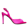 GINISSIMA VICKY ROUND TOE HOT PINK SATIN SANDALS