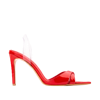 GINISSIMA THEA BLOODY RED PATENT LEATHER SANDALS
