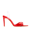 Ginissima Thea Bloody Red Patent Leather Sandals In Red