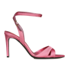 Ginissima Thea Soft Pink Satin Sandals In Pink